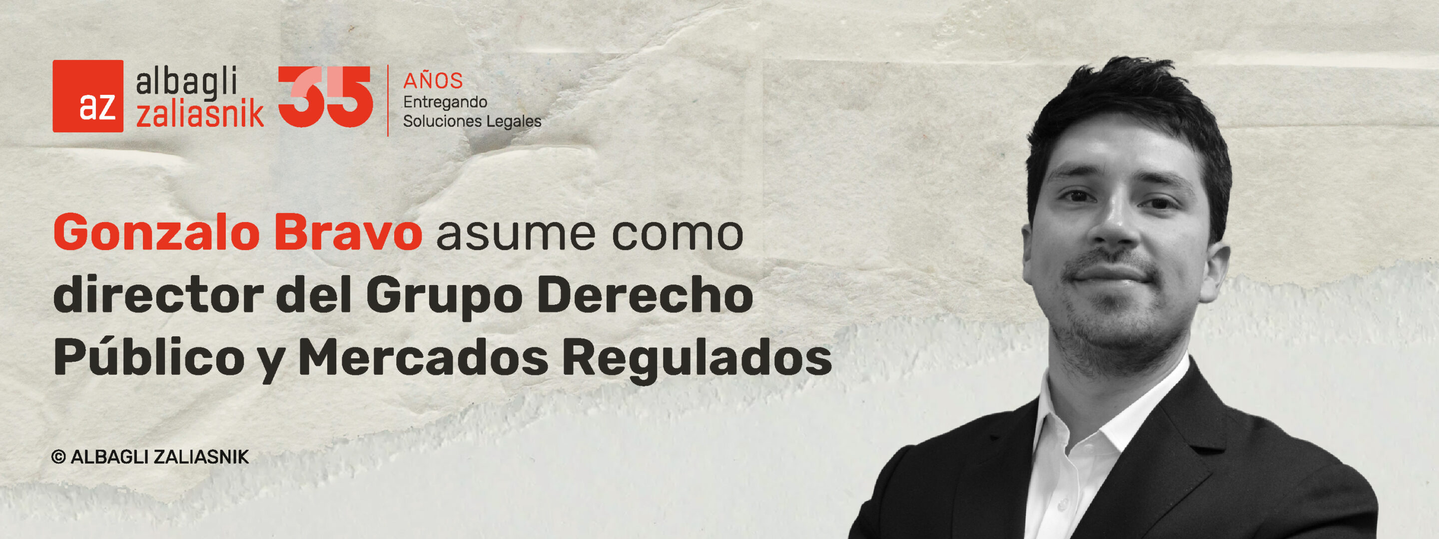 Albagli Zaliasnik nombra a nuevo director del área de Derecho Público y Mercados Regulados